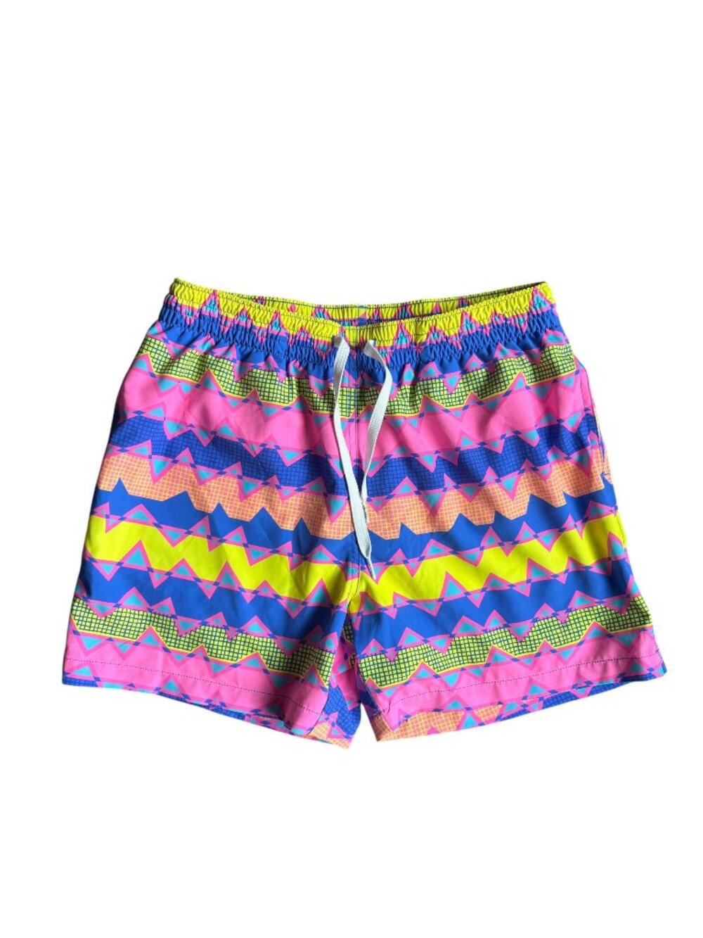 CHUBBIES Mens Outside Lines Colorful Swim Trunks Shorts Lined Medium
